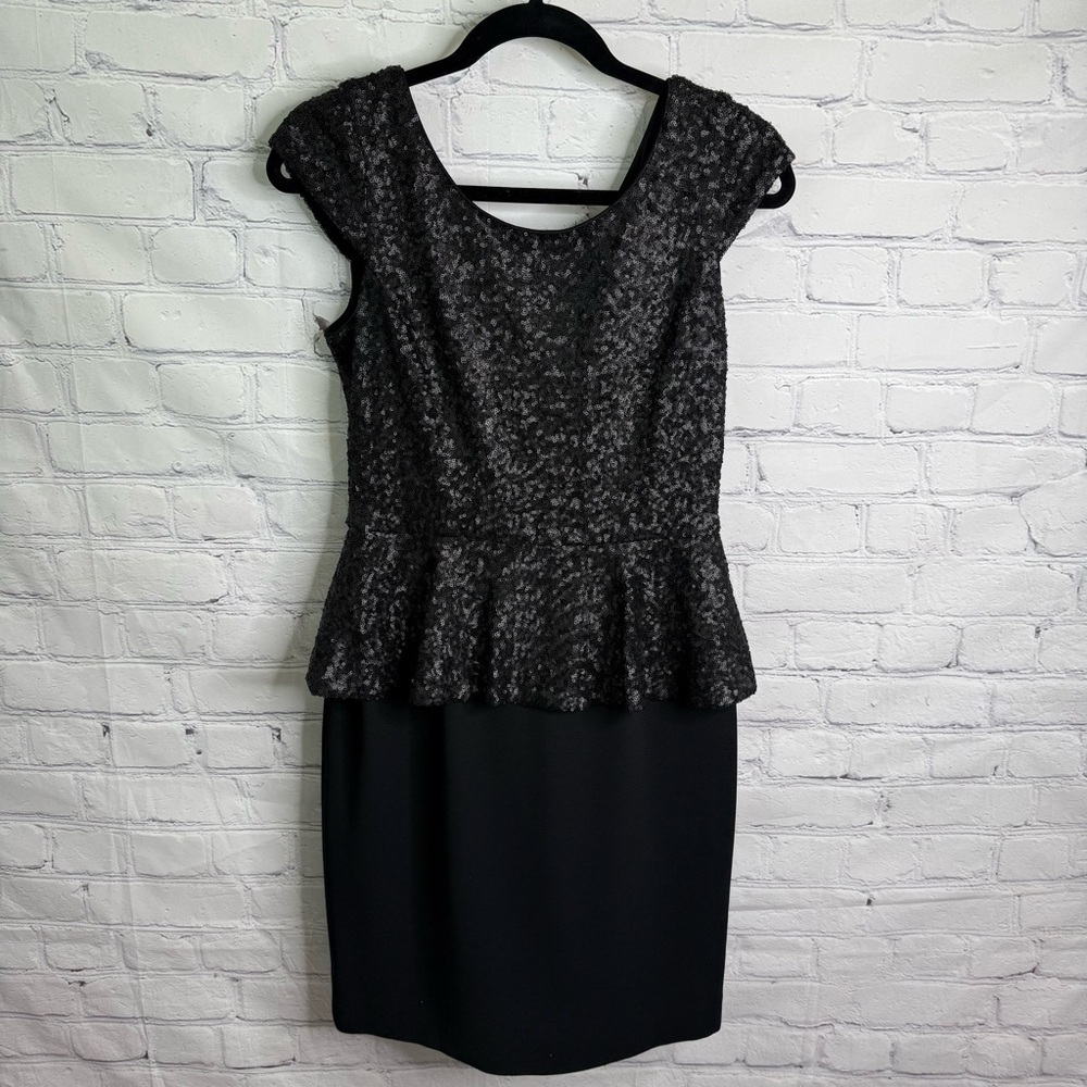 CALVIN KLEIN Black Sequin Party Dress 6